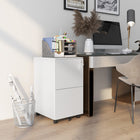 Vinsetto 2-Drawer Letter/A4 Steel Filing Cabinet with Lock & Hanging Bar - White-Adjustable hanging bar to hold letter, A4 and legal sized files
