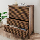 Modway Render 4-Drawer Chest - Walnut-Full Glide Drawers