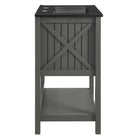 Modway Steam 24" Bathroom Vanity - Grey/Black-Vertical Slat Design
