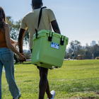 RovR CoolR 25 Quart Hard Cooler with Shoulder Strap - Matcha-Dimensions: 16.7’’ x 14.4’’ x 18.1’’