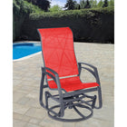 Dura Housewares Kansas Aluminium Swivel Glider - Red-Swivels and glides