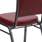 Flash Furniture HERCULES Crown Back Stacking Banquet Chair in Burgundy Vinyl - Silver Vein Frame-Upholstered Back and Seat