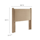 Modway Rael Performance Velvet Twin Headboard - Taupe-6