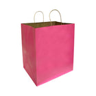Reliabag Paper Bags - Twist Handles - 14" W x 10" D x 15.75" H - Pink - 150 Pack-Made by the premium pink kraft paper with the re-enforced flat bottom