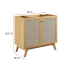 Modway Soma 36" Bathroom Vanity Cabinet - Oak-Adjustable Shelf