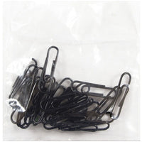 JAM Paper Colourful Standard Paper Clips - 1"- Black - 25 Pack-Colour: Black