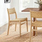 Modway Wynn Rope and Wood Dining Side Chair - Natural-Solid Beech Wood Frame