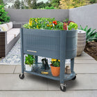 Permasteel Elevated Garden Bed with EnGrow TrueSoil Technology - Blue-Eco-Chamber design promotes natural air circulation