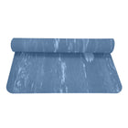 PurEarth High Performance natural rubber mat - Navy Blue-Two-sided design symbolizes the flow of movement, while its high-density, closed-cell surface prevents moisture absorption, keeping your practice hygienic