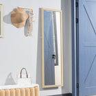 HOMCOM Rectangular Full Body Mirror - 21" W x 64" H - Brown-Made with shatterproof tempered glass, ensuring safety for you and your family 