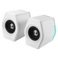 Hecate by Edifier G2000 Bluetooth Multi-Input Gaming Stereo Speakers with RGB Lights - White-12 RGB lighting effects aim to elevate your gaming experience by dressing your desktop and room into a spectrum style