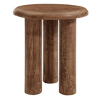 Modway Mavina Mango Wood Side Table - Walnut-Solid Mango Wood