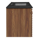 Modway Render 48" Wall-Mount Bathroom Vanity - Walnut/Black-Ceramic Sink Basin