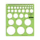 Staedtler Combo Circle Template - 7.25" x 8.25" - Green-Combo Circle Template