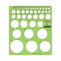 Staedtler Combo Circle Template - 7.25" x 8.25" - Green-Combo Circle Template