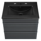 Modway Render 24" Wall-Mount Bathroom Vanity - Grey/Black-8