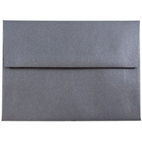 JAM Paper A6 Metallic Invitation Envelopes - 4.75" x 6.5" - Stardream Anthracite Black - 25 Pack -Colour: Stardream Anthracite