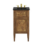 Modway Elysian 18" Wood Bathroom Vanity - Black/Brown-Assembly Required