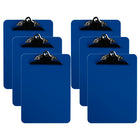 Davis Group Spring Clipboards - Letter Size - 9" W x 12" H - Blue - 6 Pack-Clipboards are made of tough, durable injection molded plastic and feature smooth edges