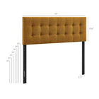 Modway Emily Fabric Upholstered Full Size Headboard - Copper-Button Tufting