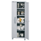 Dura Housewares Utility Outdoor Cabinet III with Shelves - 25.6"W x 17.7" D x 74.4"H - Grey-Product Dimensions: 25.6"W x 17.7" D x 74.4"H