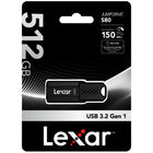 Lexar JumpDrive S80 USB 3.1 Flash Drive - 512GB - Black-Stores and transfers content faster with high-speed USB 3.1 performance