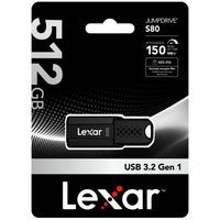 Lexar JumpDrive S80 USB 3.1 Flash Drive - 512GB - Black-Stores and transfers content faster with high-speed USB 3.1 performance