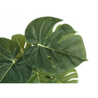 Monarch Specialties 13" Artificial Indoor Monstera Calthea - Table - Black Pots - Set of 2-6