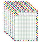 Teacher Created Resources Incentive Chart, Colourful Paw Prints, 6 Pack-Colour: Assorted