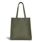 Champs Onyx Leather Vertical Tote - Khaki-Made of Genuine Cowhide Leather