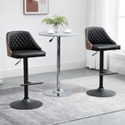 HOMCOM Adjustable Counter Height Swivel Bar Stools with Footrest - Black - 2 Pack-A must for home bars, kitchens, and high dining spots  
