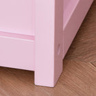 Qaba 2-in-1 Kids Toy Box Storage Organizer with Safety Pneumatic Rod - Pink-Classic colour of this toy chest blends well with any kids furniture

