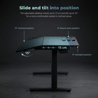 MotionGrey Ultra Electric Adjustable Standing Desk with Tilting Desktop - 55.1 in - Black-Child-lock function adds control protection, with a black finish for a clean workstation setup