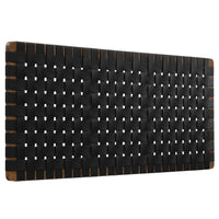Modway Sparta Weave Wall Mount Vegan Leather Full Headboard with - Walnut Black-Full Size Headboard Only