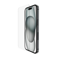 Belkin iPhone 16/15/14 Pro Screen Protector - Tempered Glass - Antimicrobial-Treated - Clear-Advanced Defense against scratches. Protect your new iPhone with slim, high-quality Japanese tempered glass. Rigorous testing proves a hardness rating of 9H** — the highest level of scratch protection available.