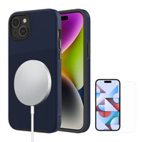 AXS PROTech Plus MagSafe Compatible Sleek Dual-layered Anti-Shock Case for Apple iPhone 15 - Astral Blue-Drop resistant up to 10 feet