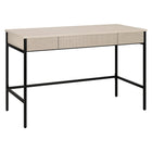 Hudson&Canal Nolan 48" Writing Desk - Alder White-A mid-century modern design for your home office, dorm room, or study