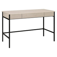 Hudson&Canal Nolan 48" Writing Desk - Alder White-A mid-century modern design for your home office, dorm room, or study