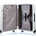 Champs Marquis 3 Piece Luggage Set - White-Pack more. All 3 sizes (Carry-on, Medium check-in bag, Large check-in bag) come with a 2" expansion feature for added packing capacity