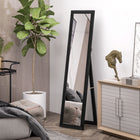 HOMCOM Full Length Mirror - 14.6" W x 61.8" H - Black-Thick mirror for a gleaming and beautiful finish 