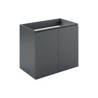 Modway Bryn 30" Wall-Mount Bathroom Vanity - Grey-Modern Bathroom Vanity
