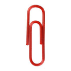 JAM Paper Colourful Standard Paper Clips - 1"- Red - 100 Pack- Premium paper clips made from high quality vinyl coated steel wire