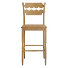 Modway Jax Oak Wood Bar Stool With Wavy Razor Back - Weathered Oak-7