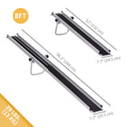 HOMCOM 8' Telescopic Wheelchair Ramp - Silver-No assembly required for immediate use 
