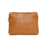 Ashlin ISMART-III Valise MacBook Air Laptop Case - British Tan - P7302-18-08-Outside front slash pocket.
 With outside zippered pocket; phone pouch ( fits Smart Phones )