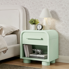 Modway Bellamy Curved 1-Drawer Nightstand - Sage-Rounded Silhouette