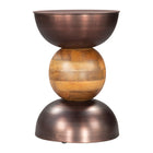 Zuo Tripoli Side Table - Bronze-Electroplated Iron round shape tabletop