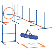 PawHut 5-Piece Dog Agility Training Equipment Starter Kit with Carrying Bag-5-piece set provides complete agility training for all skill levels 
