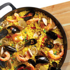 Tramontina Ember 15" Carbon Steel Paella Pan - Natural Oiled Finish-Natural oiled interior and exterior