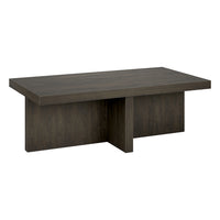 Hudson&Canal Elna 44"W Rectangular Coffee Table - Alder Brown-A contemporary Scandinavian design for your living room, den, and more
